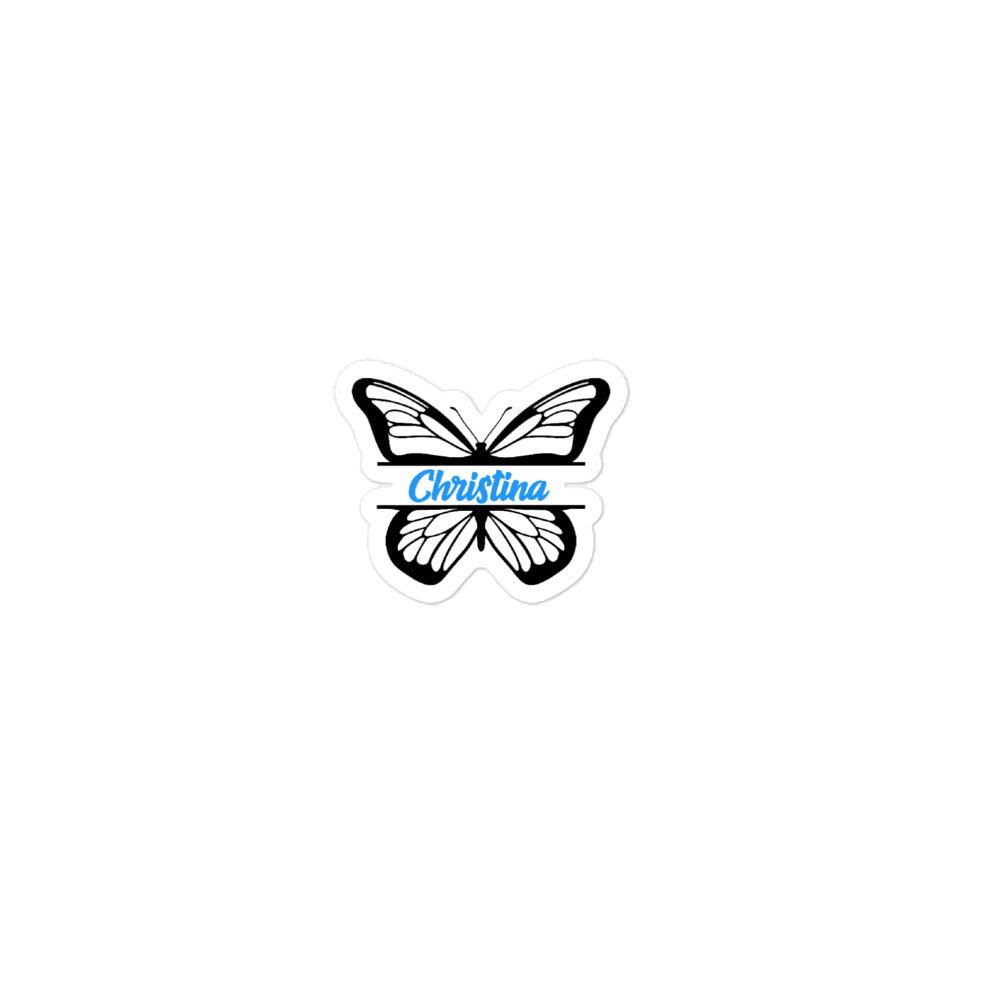 Butterfly Custom Name Sticker