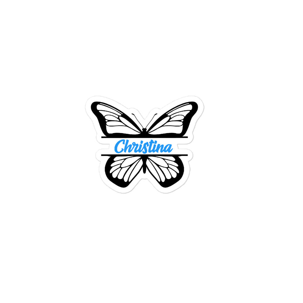 Butterfly Custom Name Sticker