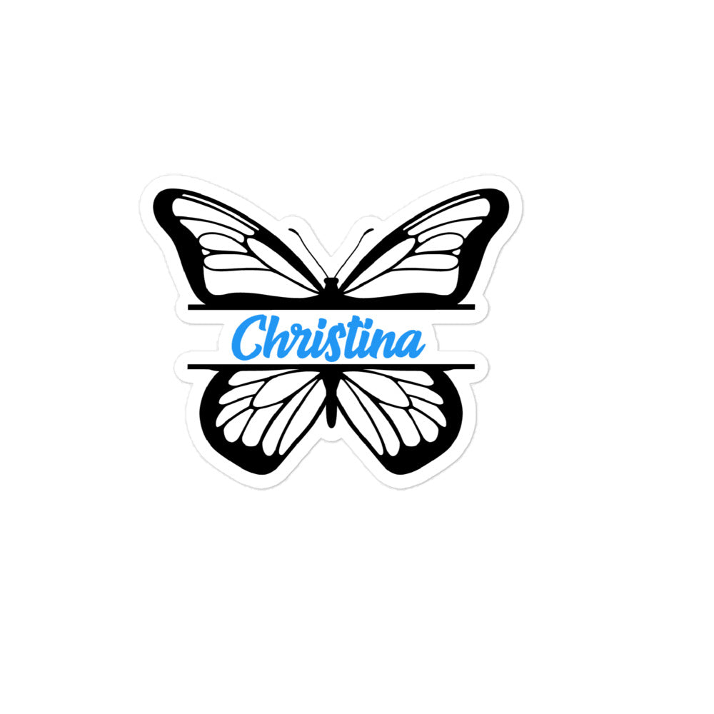 Butterfly Custom Name Sticker