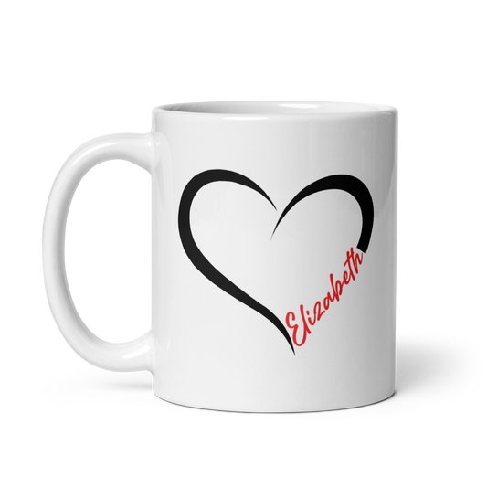 Personalized Heart Mug