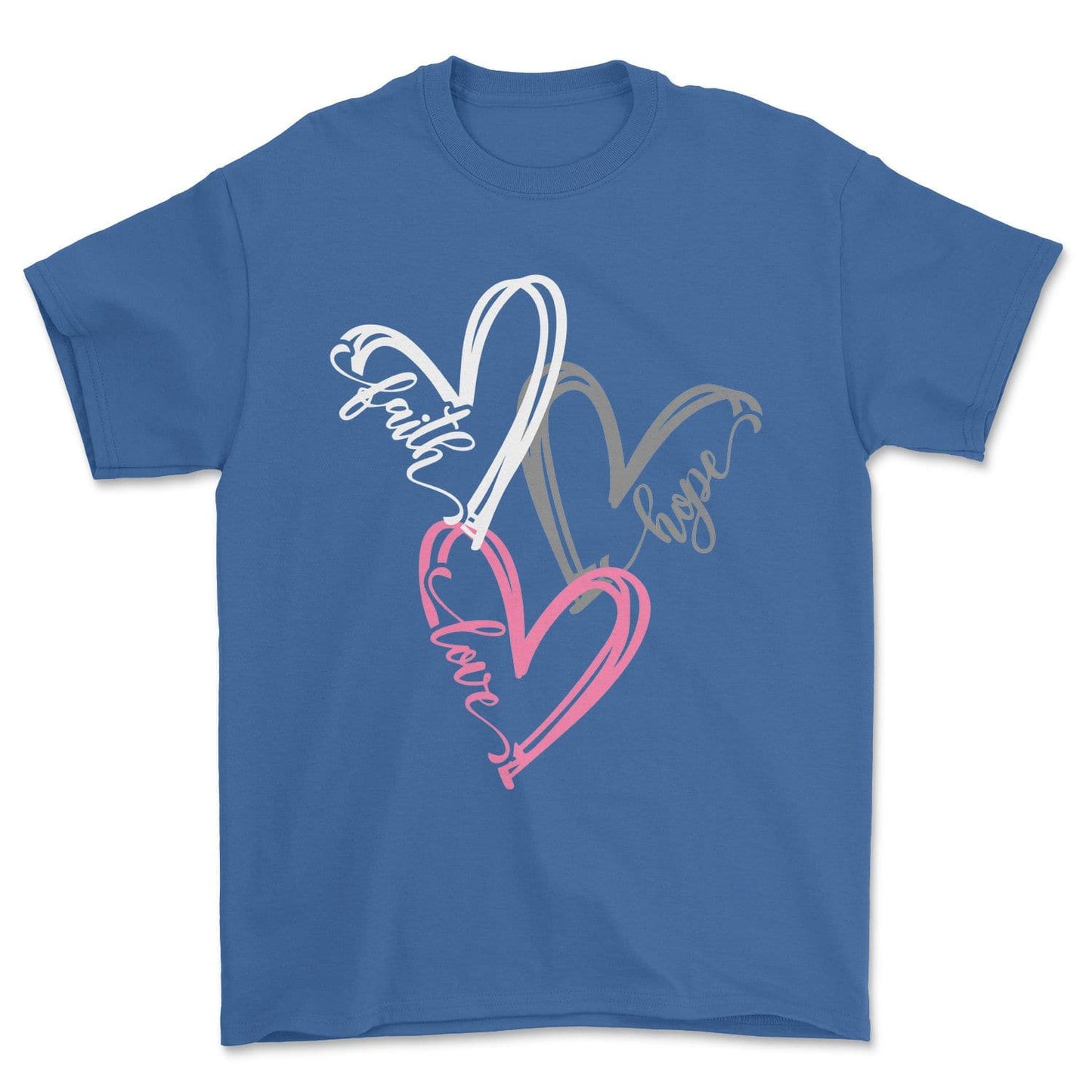 Tie Dye Faith Hope Love Heart T-Shirt