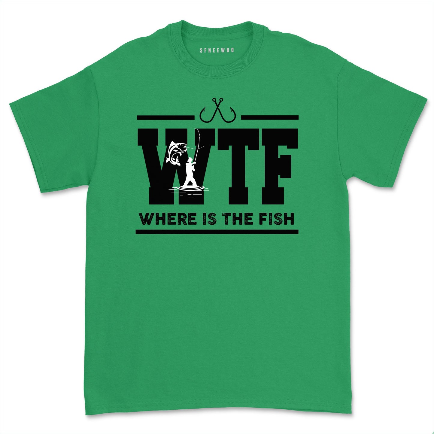 WTF T-Shirt Funny Fishing Where Is the Fish Tee Shirts