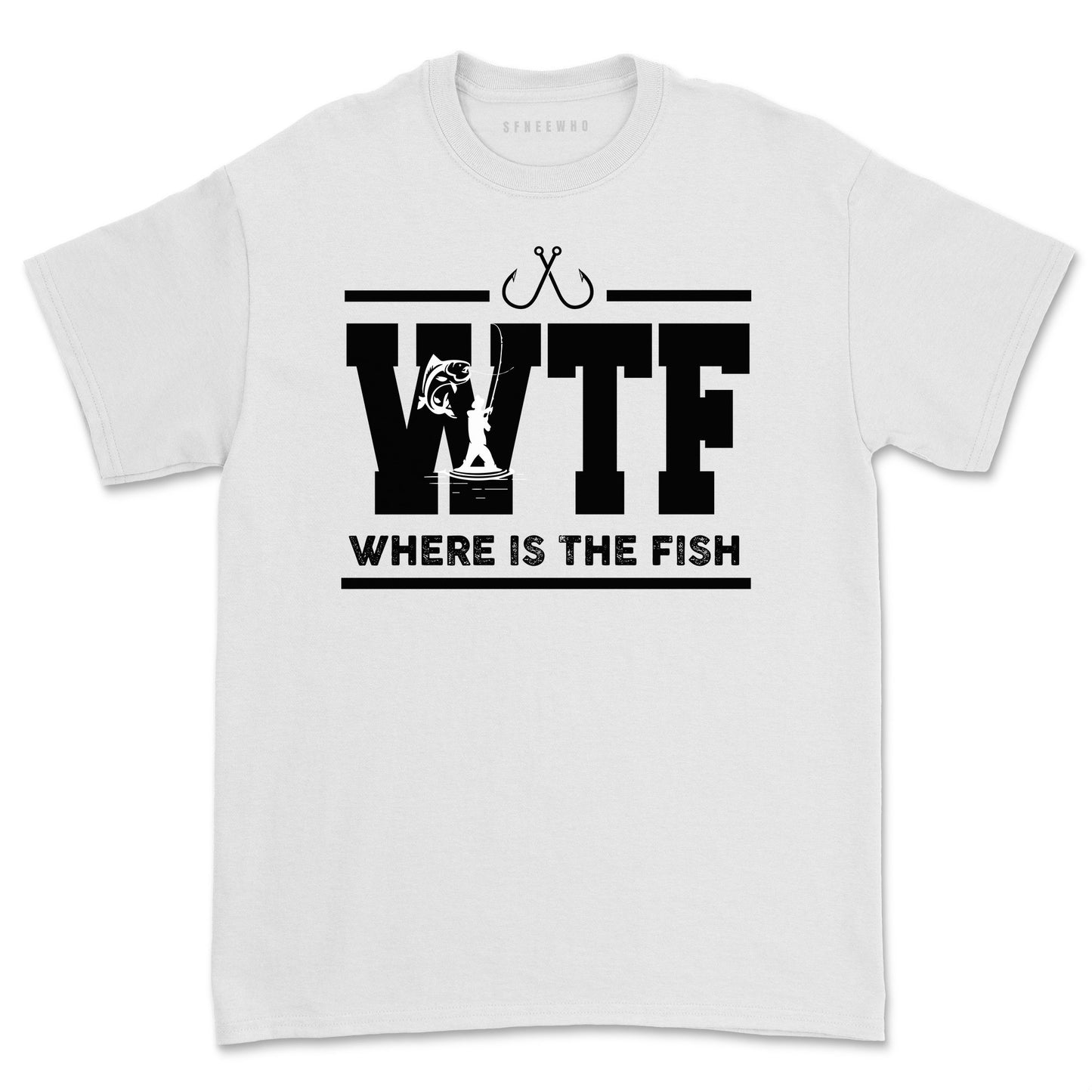 WTF T-Shirt Funny Fishing Where Is the Fish Tee Shirts